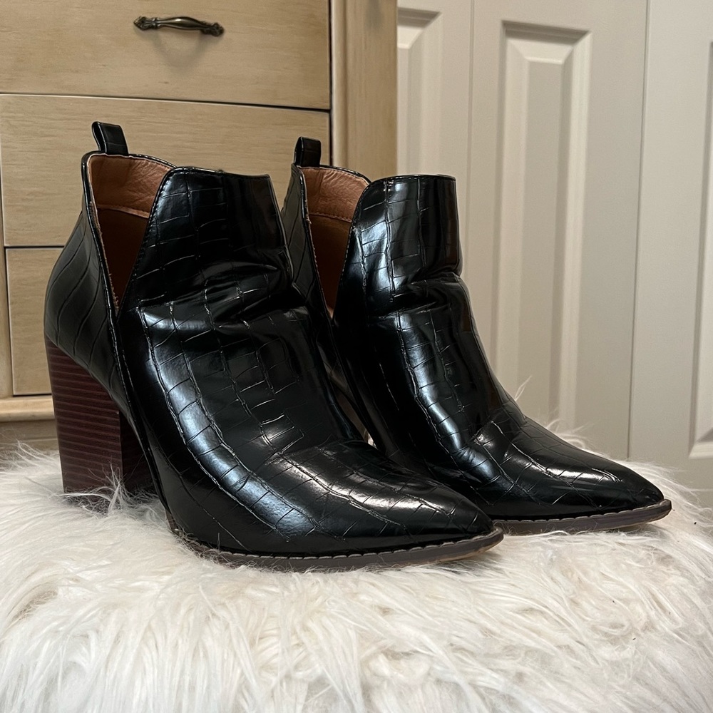 Patent Leather Booties 🖤